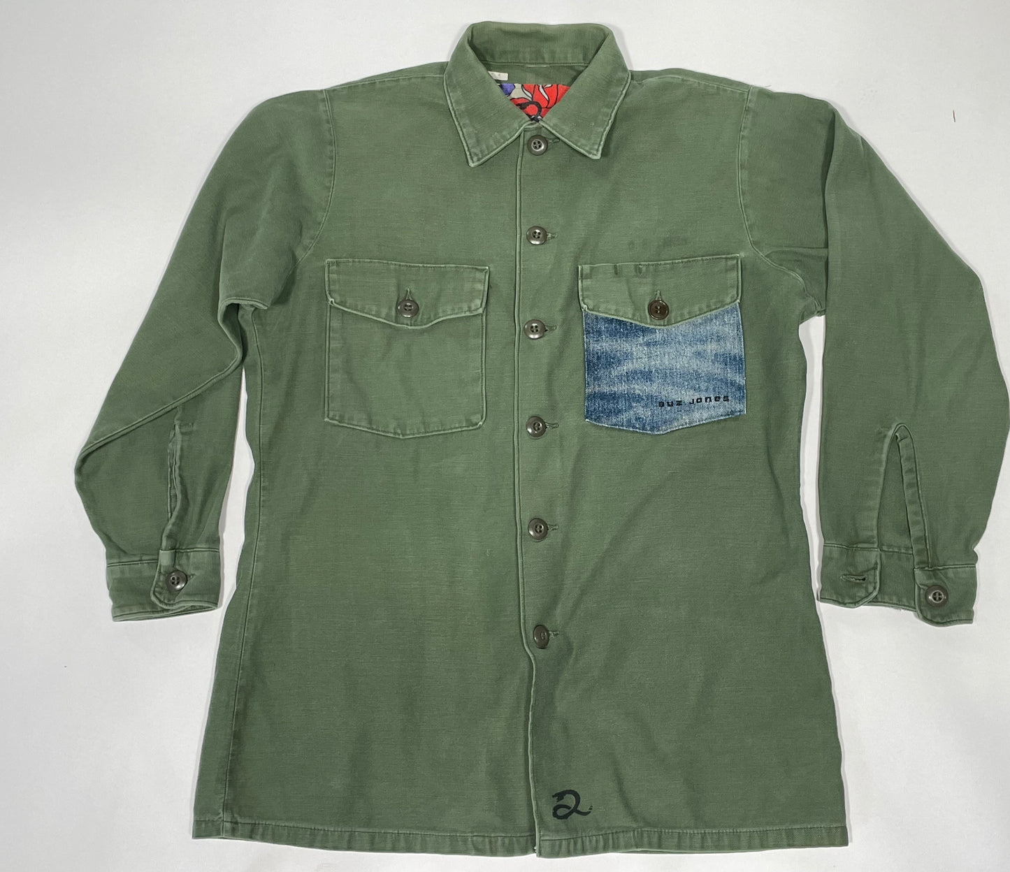 1970's 100% Cotton Green Army Shirt