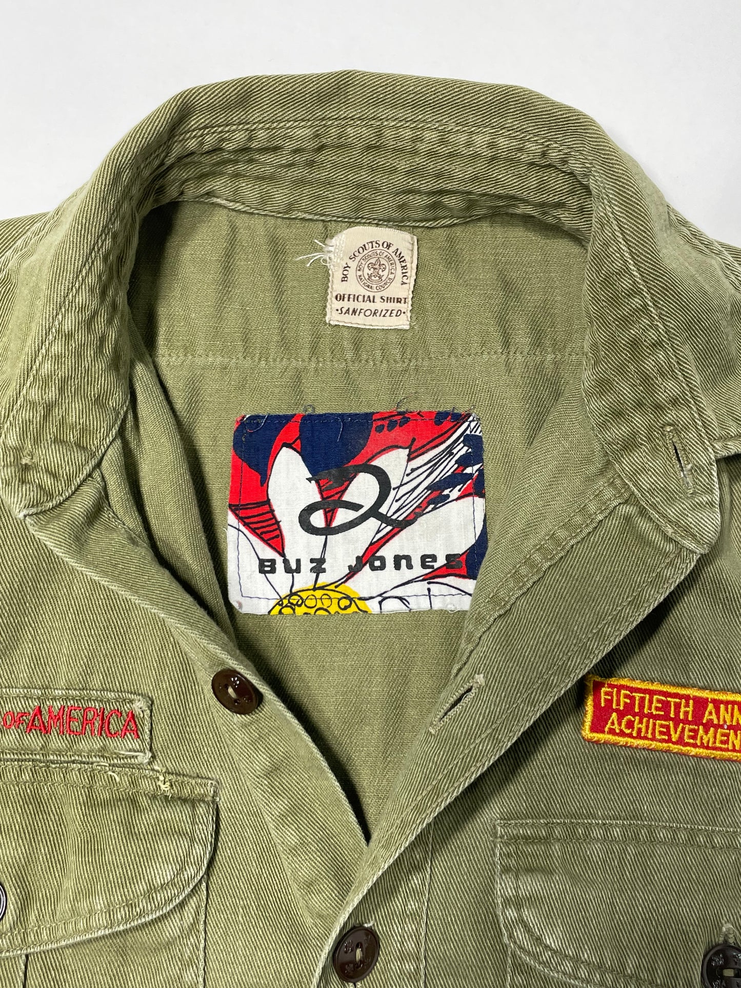 1960's 100% Cotton Green Boy Scout Shirt