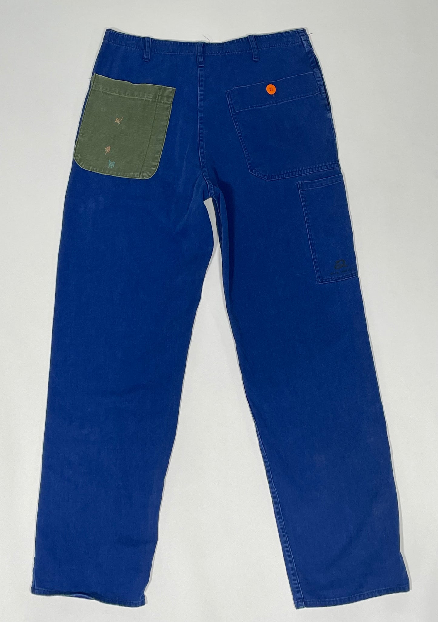 1950's 100% Cotton French Blue Workwear Pant