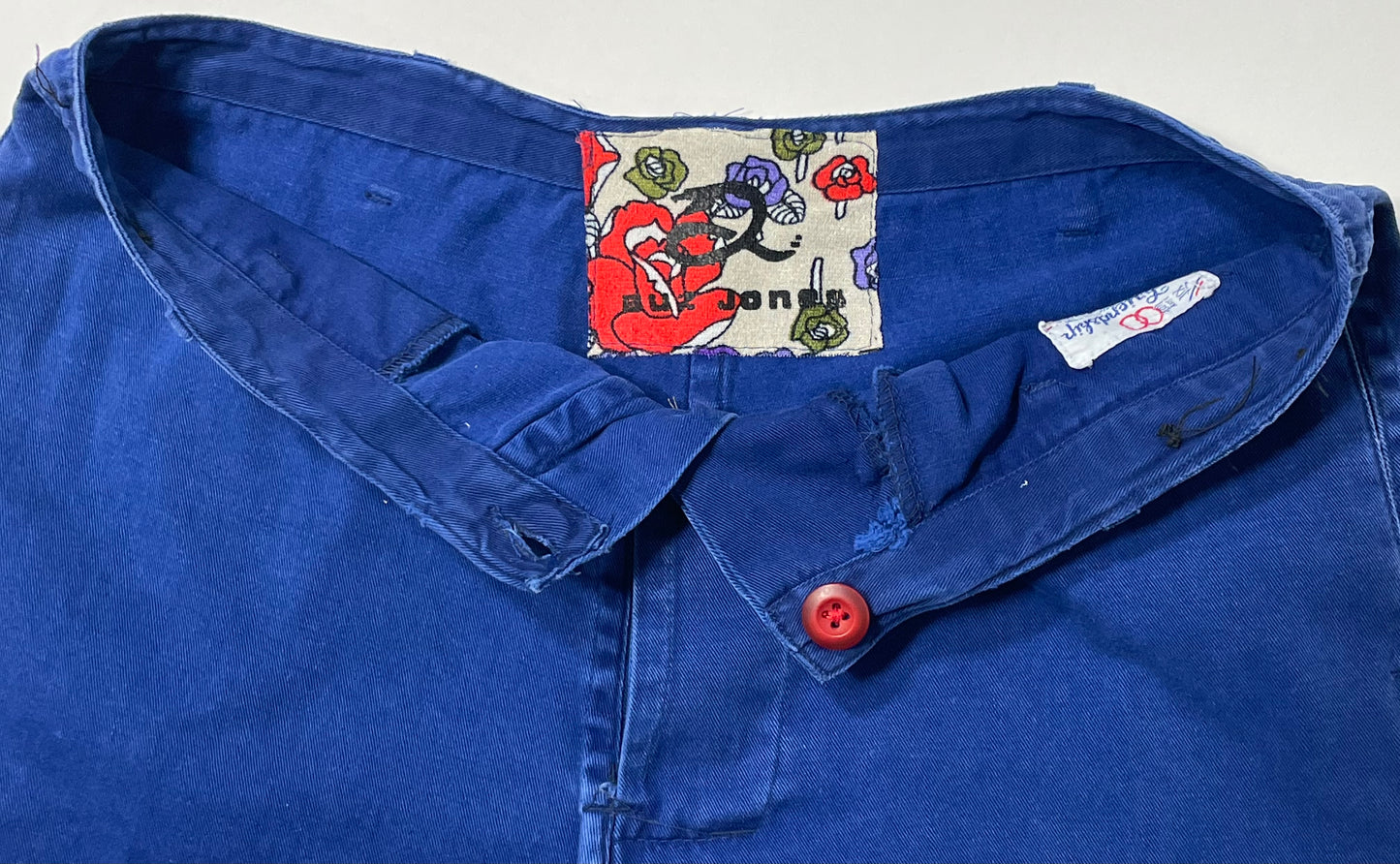 1950's 100% Cotton French Blue Workwear Pant