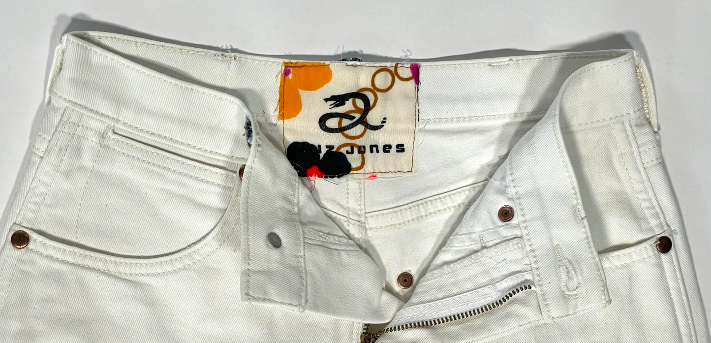 1990's White Wrangler Cropped Wide Leg