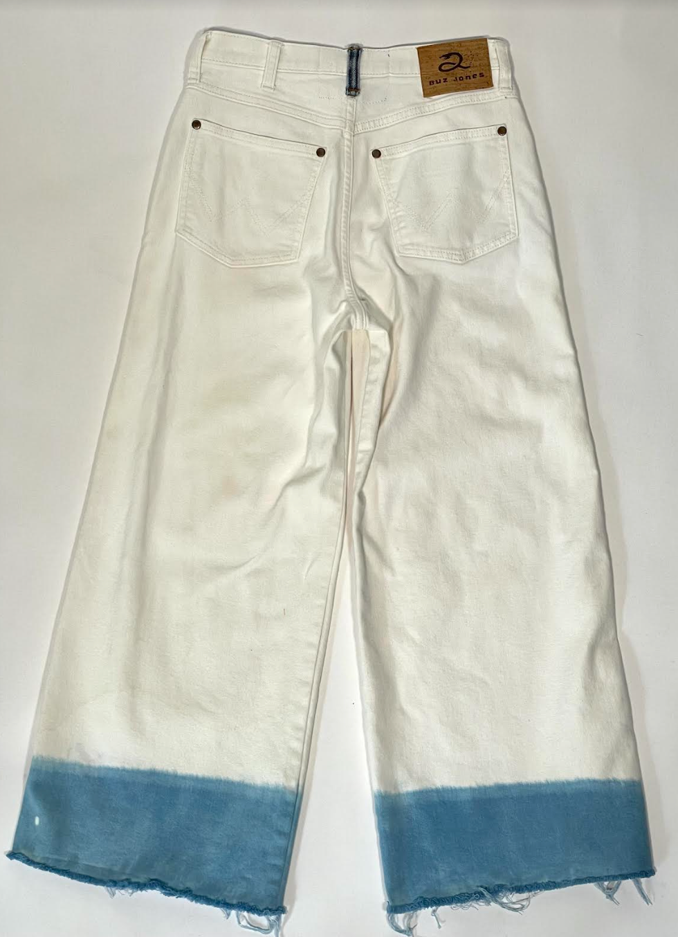 1990's White Wrangler Cropped Wide Leg