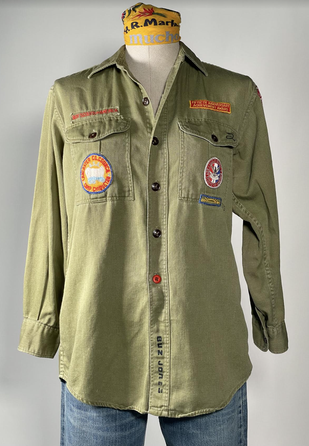 1960's 100% Cotton Green Boy Scout Shirt