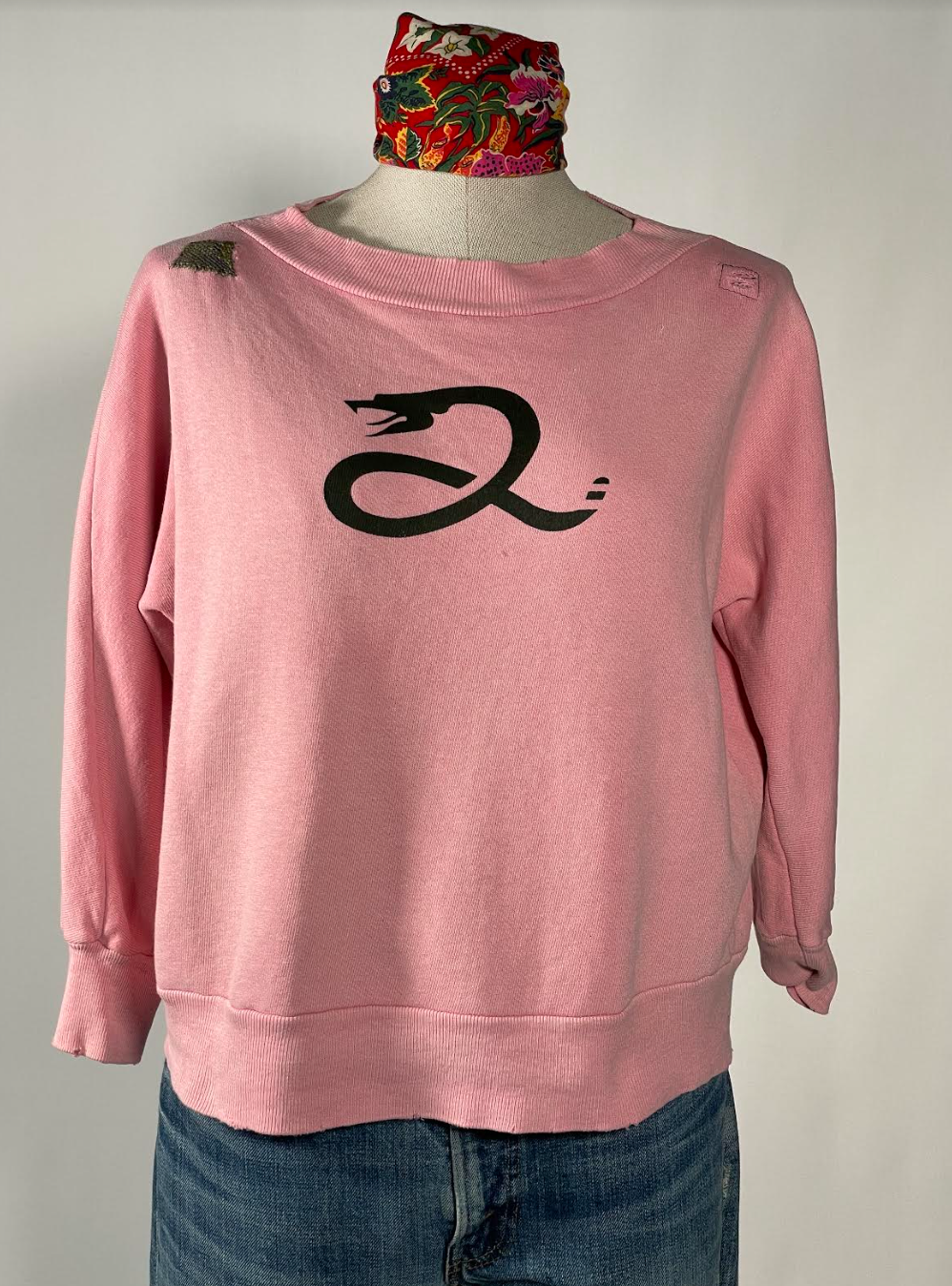 1950's Rare Pink 100% Cotton Sweatshirt