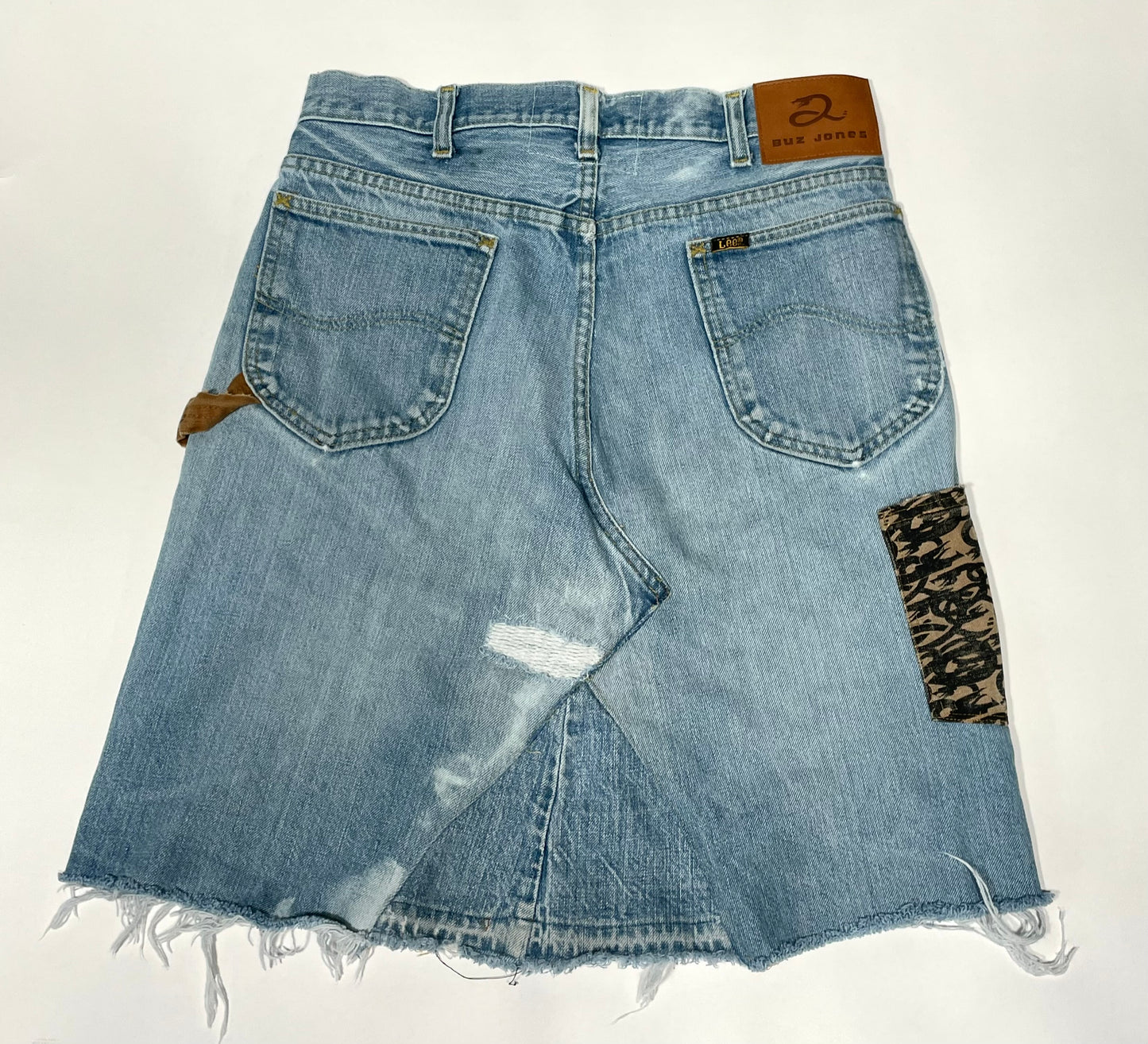 1970's Well Worn Denim Skirt