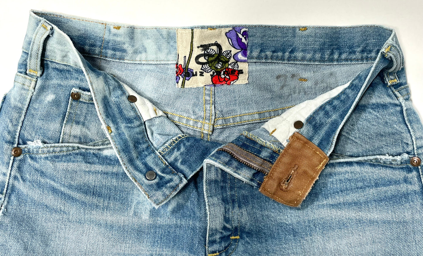 1970's Well Worn Denim Skirt