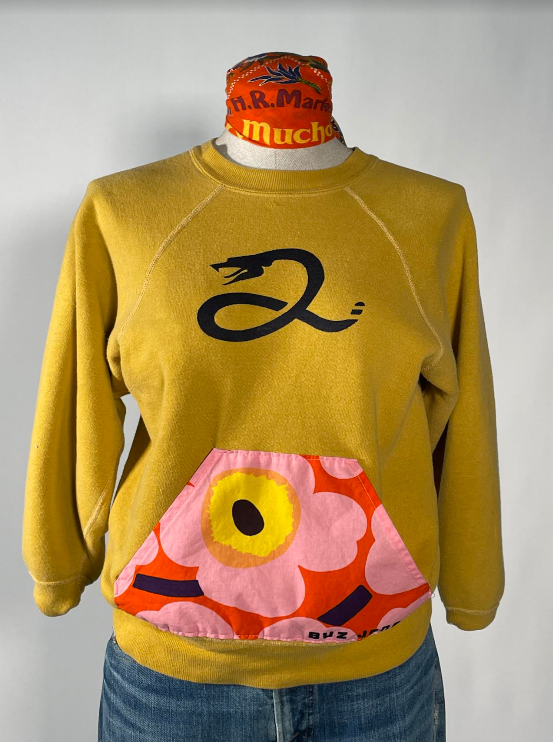 1970's Ochre 100% Cotton Sweatshirt